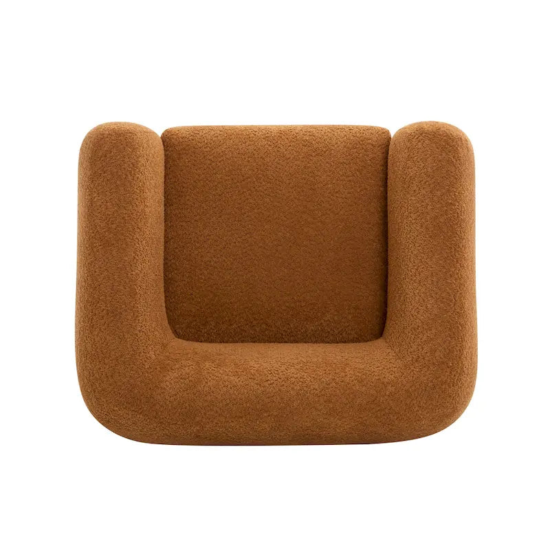 Modern Upholstered Boucle Arm Club Chair
