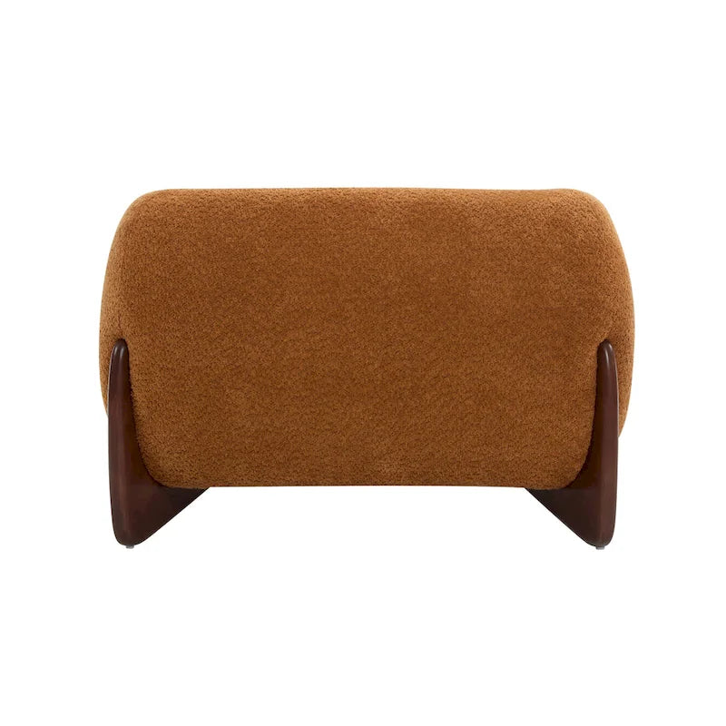 Modern Upholstered Boucle Arm Club Chair