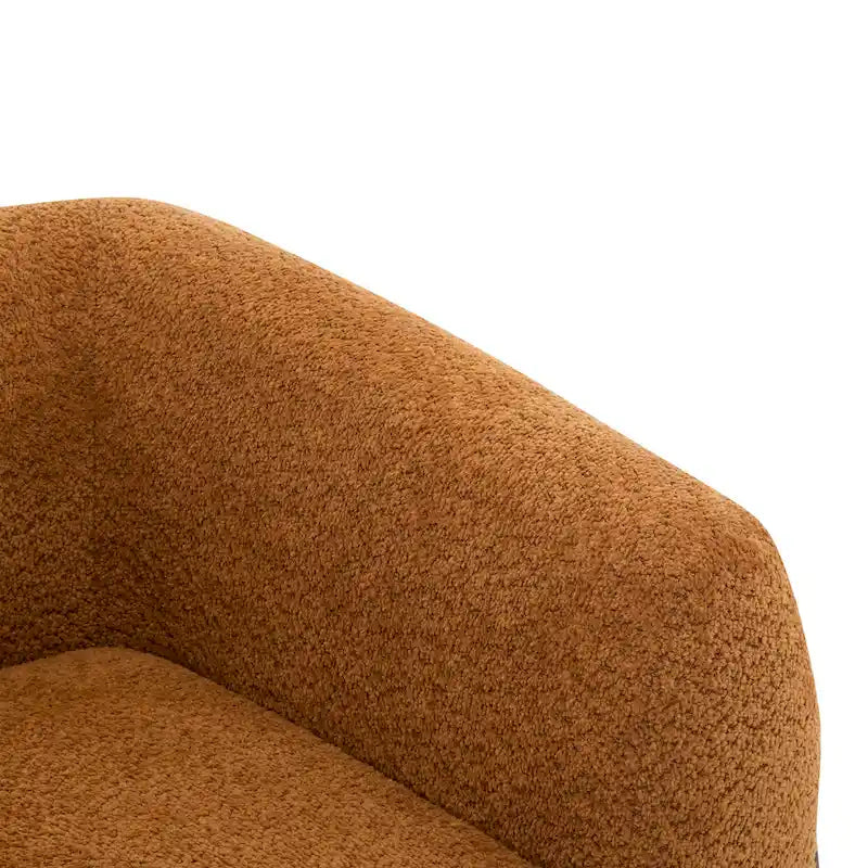 Modern Upholstered Boucle Arm Club Chair