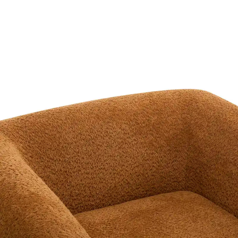 Modern Upholstered Boucle Arm Club Chair