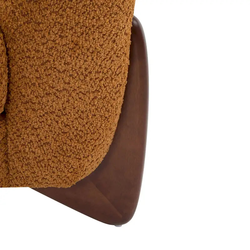 Modern Upholstered Boucle Arm Club Chair