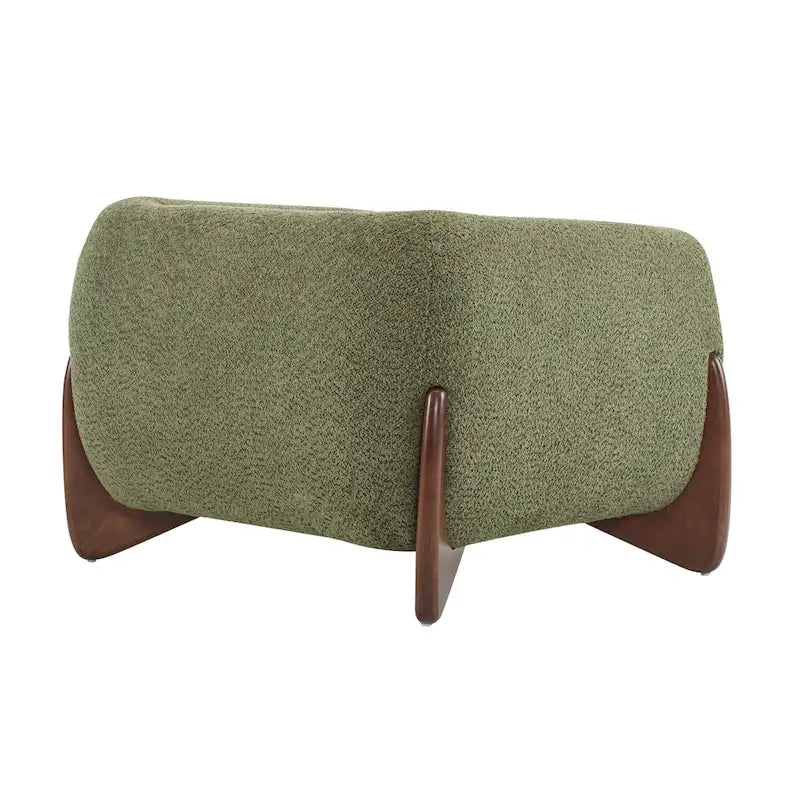 Modern Upholstered Boucle Arm Club Chair