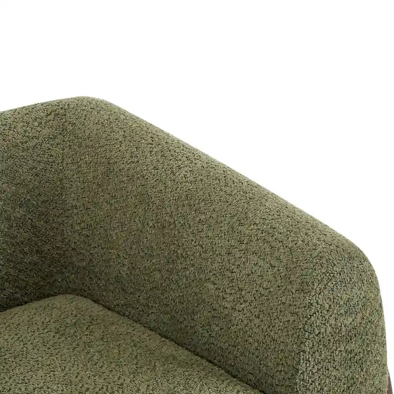 Modern Upholstered Boucle Arm Club Chair