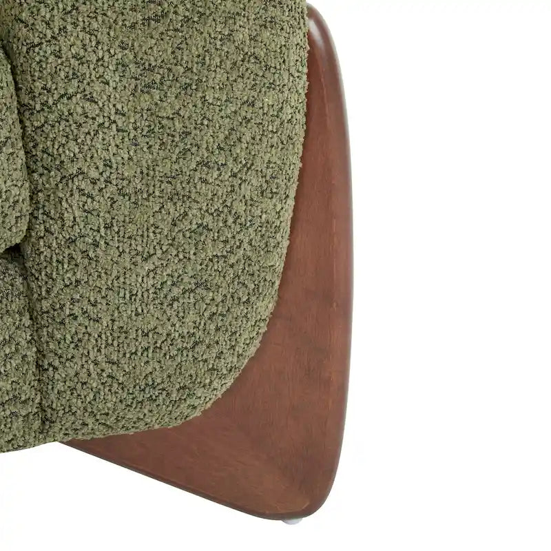 Modern Upholstered Boucle Arm Club Chair
