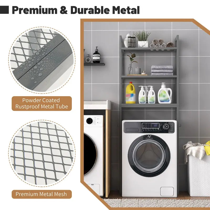 Over-The-Toilet Metal Storage Shelf for Bathroom