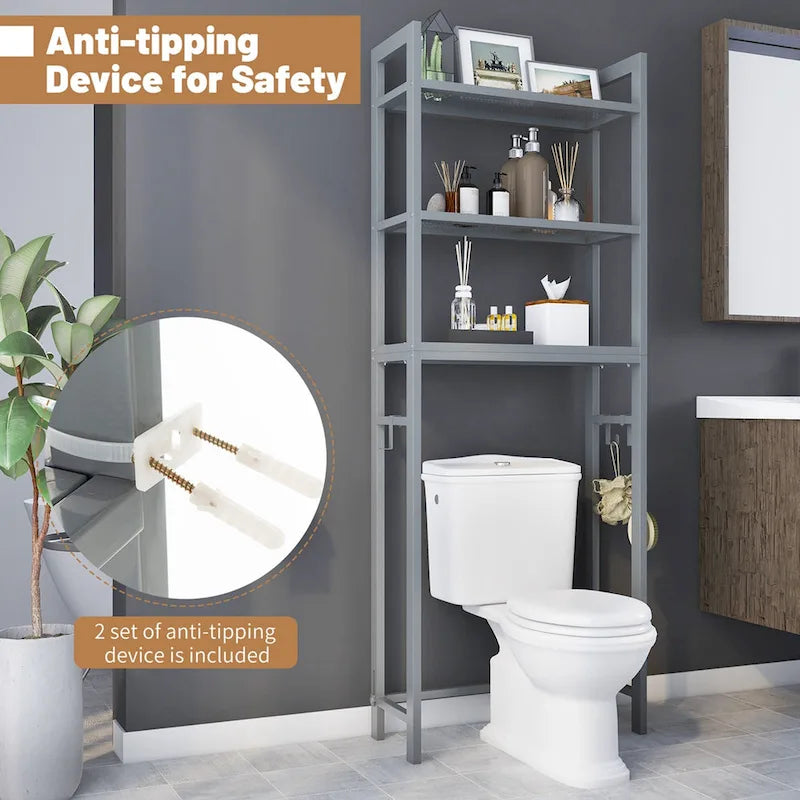 Over-The-Toilet Metal Storage Shelf for Bathroom