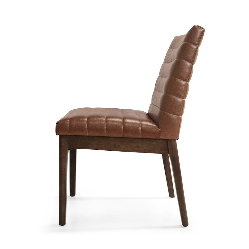 Eetkamerstoelen met kanaalstiksel (set van 4)