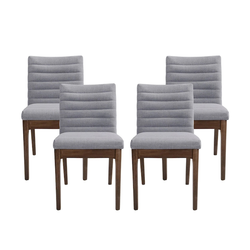 Eetkamerstoelen met kanaalstiksel (set van 4)