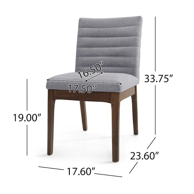Eetkamerstoelen met kanaalstiksel (set van 4)