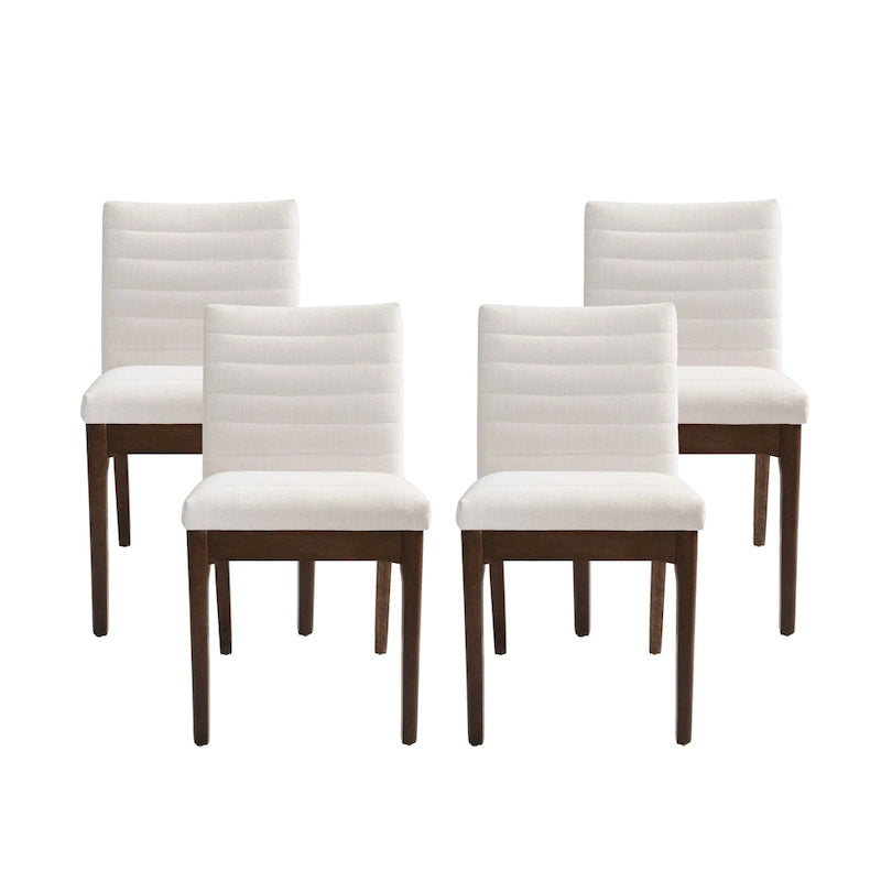 Eetkamerstoelen met kanaalstiksel (set van 4)