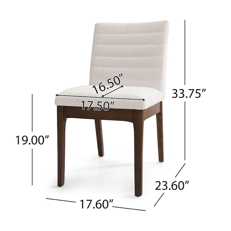 Eetkamerstoelen met kanaalstiksel (set van 4)