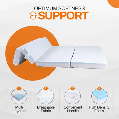 Sofá-cama de 4 posições com espuma viscoelástica com infusão de gel