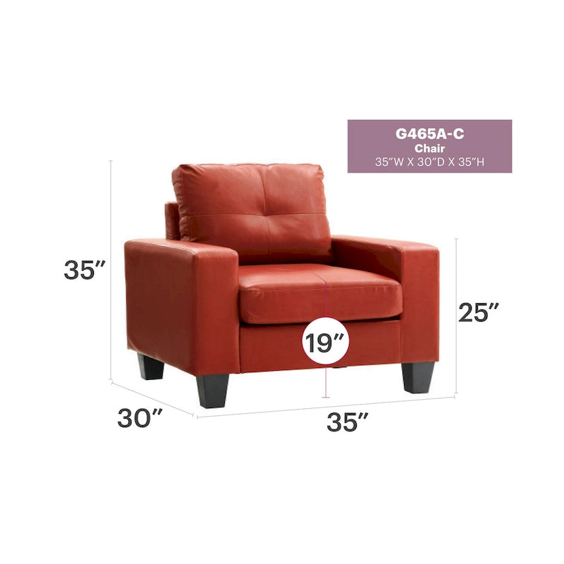 Fauteuil d'appoint avec coussins amovibles - 35L x 32W x 36H