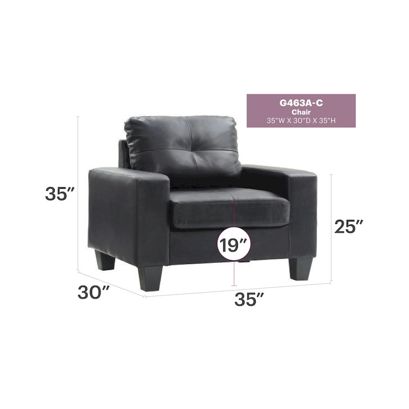 Fauteuil d'appoint avec coussins amovibles - 35L x 32W x 36H