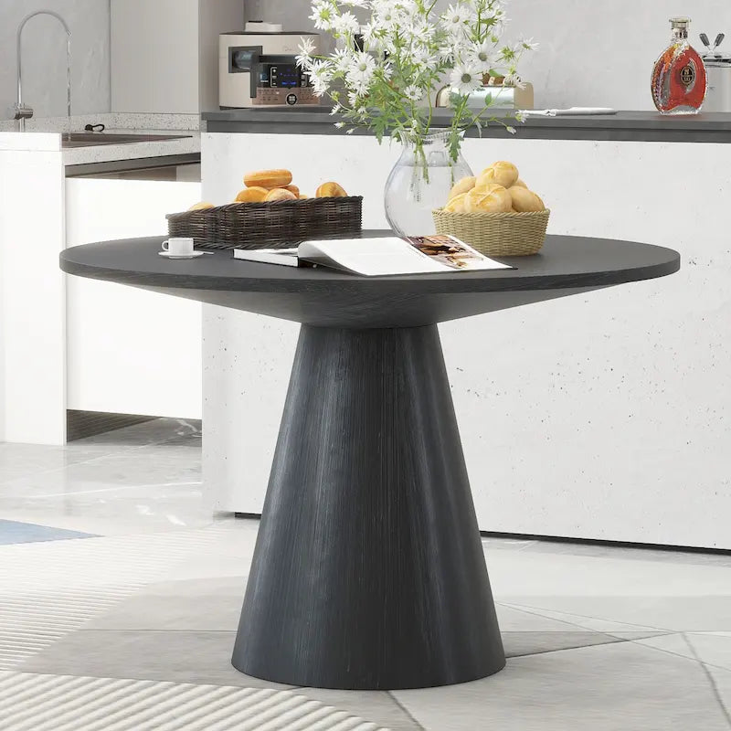 Runder Retro-Esstisch, minimalistischer eleganter Tisch