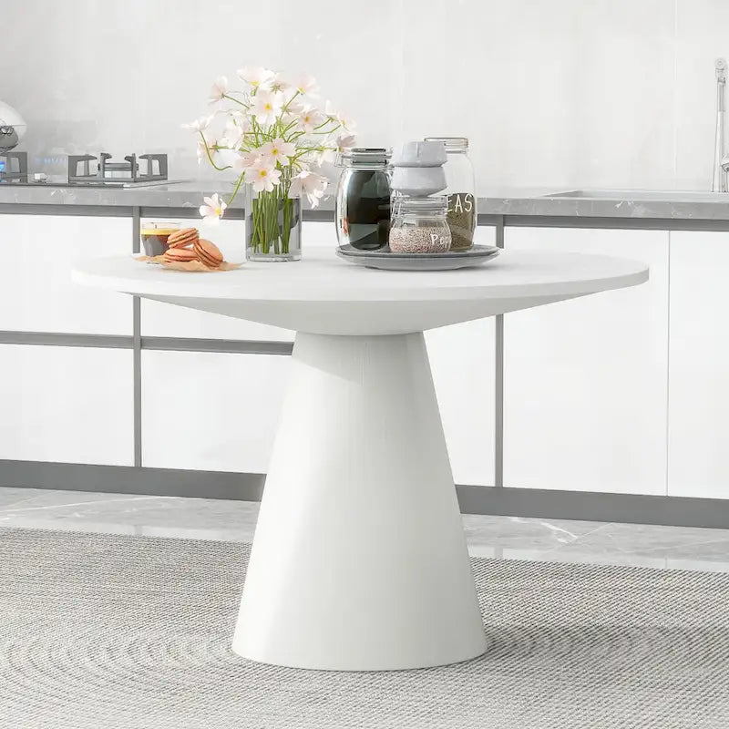 Runder Retro-Esstisch, minimalistischer eleganter Tisch