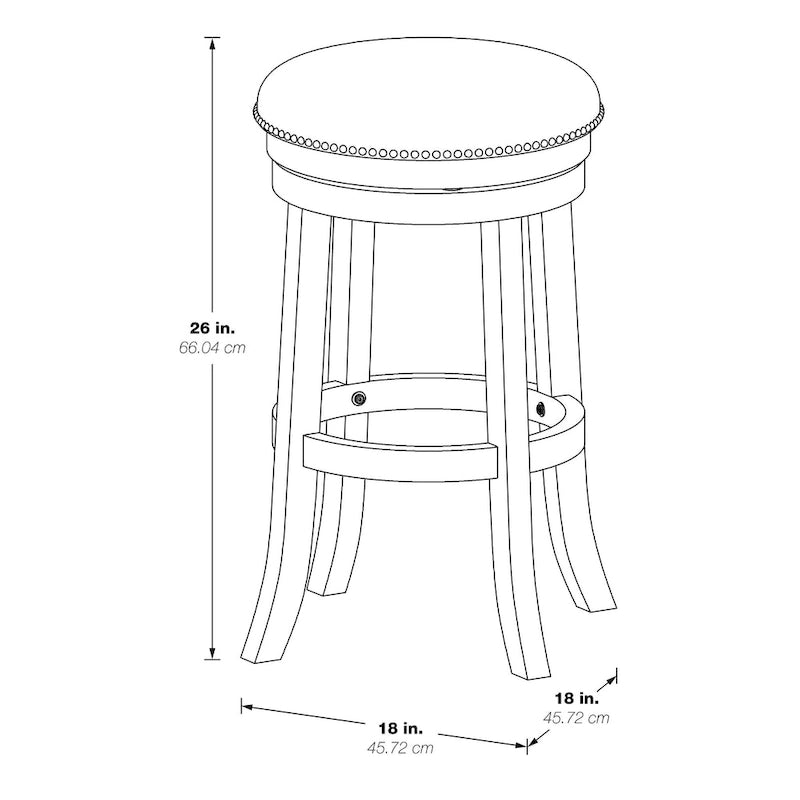 26-Inch Swivel Counter Stool Set of 2