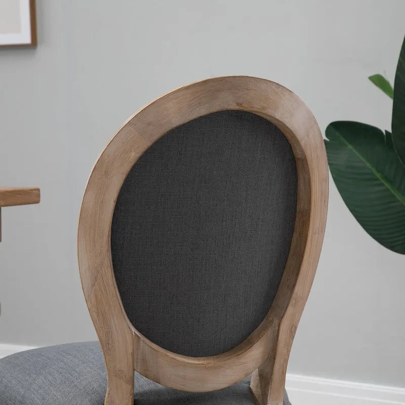 French-Style Upholstered Dining Chair Set of 2