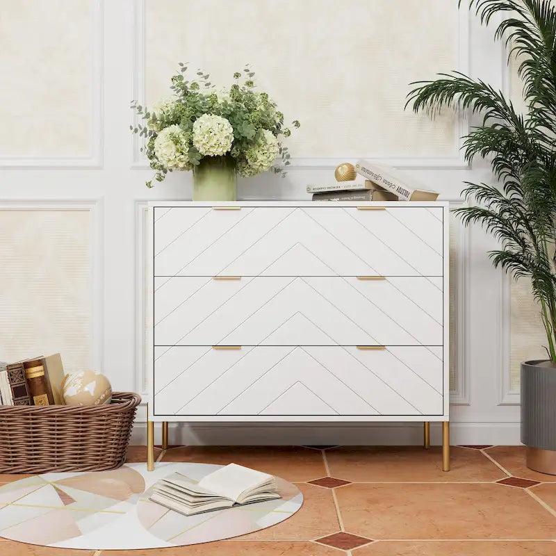 3-Drawer Storage Chest Dresser for Bedroom