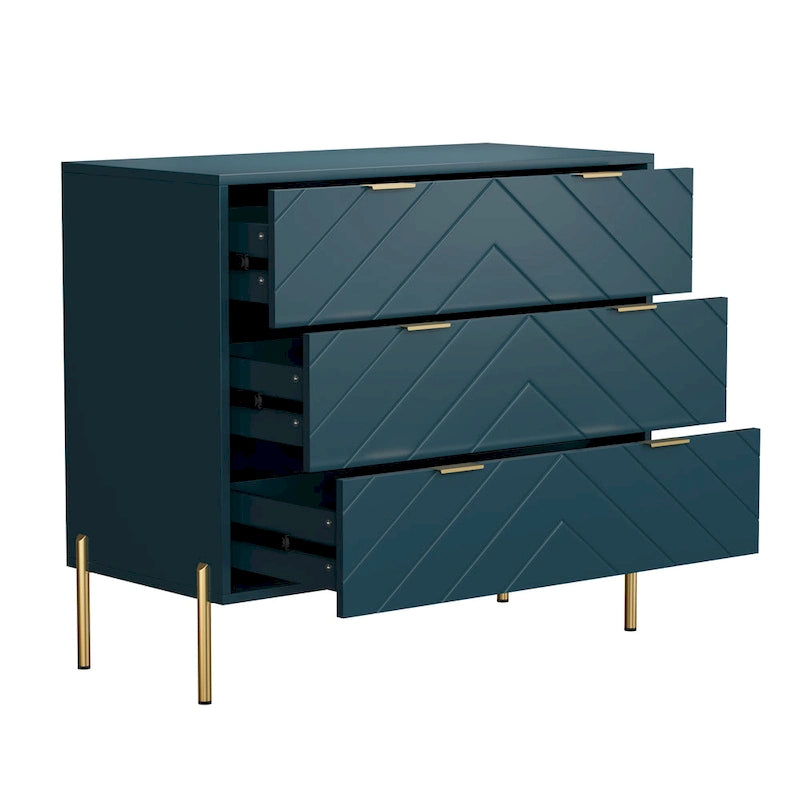 3-Drawer Storage Chest Dresser for Bedroom