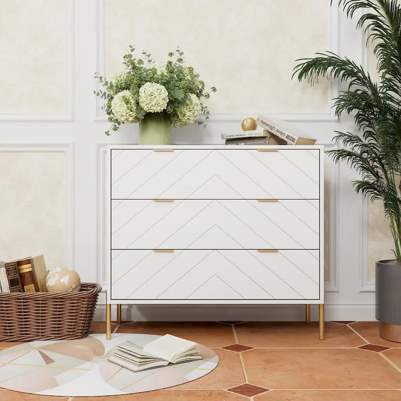3-Drawer Storage Chest Dresser for Bedroom