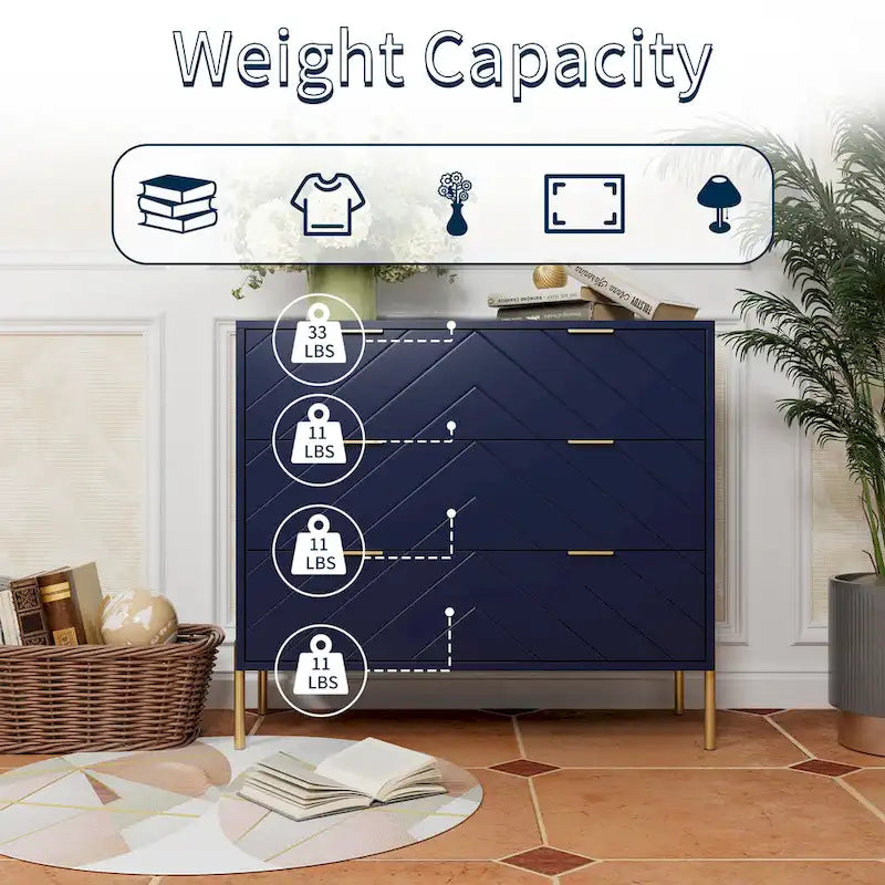 3-Drawer Storage Chest Dresser for Bedroom