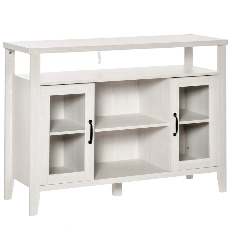 Farmhouse Sideboard Buffet Cabinet with Glass Doors
