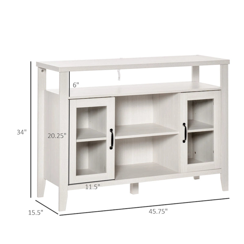 Farmhouse Sideboard Buffet Cabinet with Glass Doors