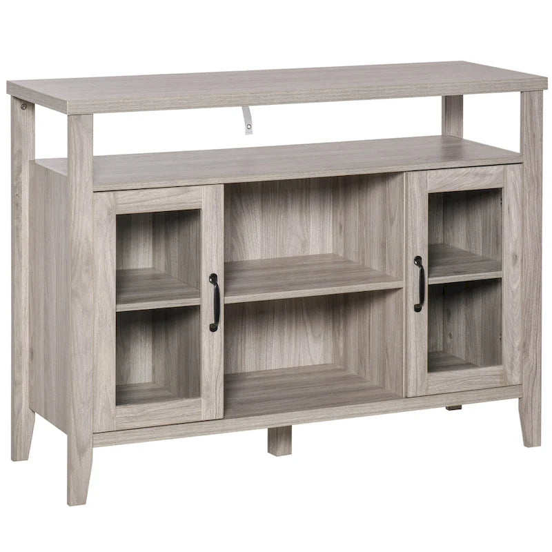 Farmhouse Sideboard Buffet Cabinet with Glass Doors