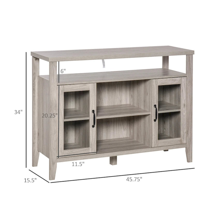 Farmhouse Sideboard Buffet Cabinet with Glass Doors