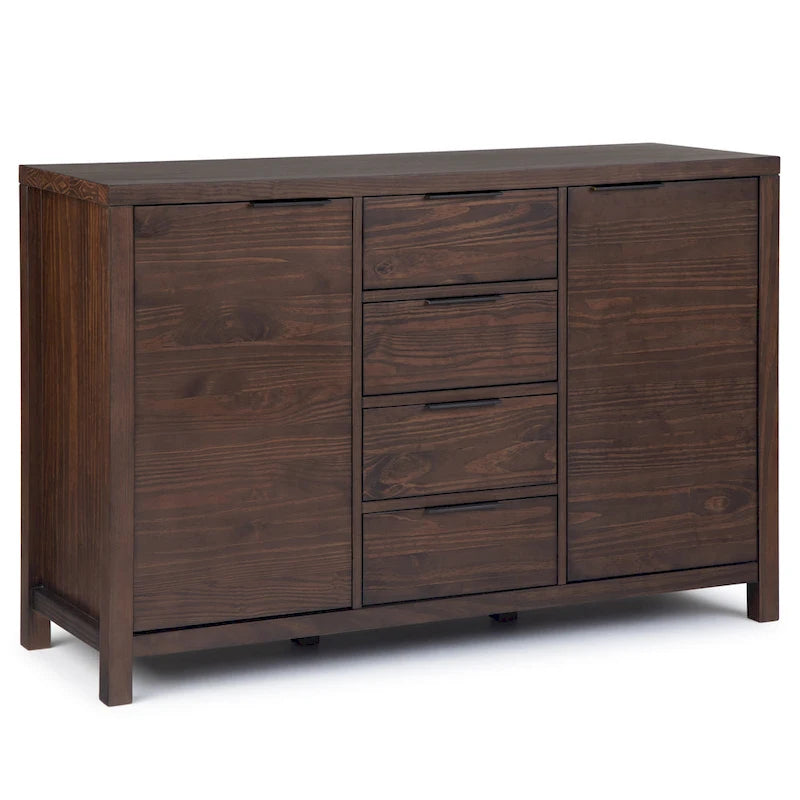 Aparador contemporâneo de 54" em madeira maciça - 18P x 54L x 36A