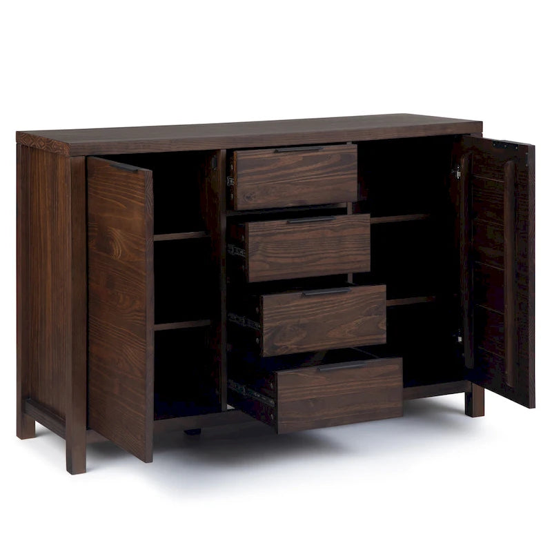 Aparador contemporâneo de 54" em madeira maciça - 18P x 54L x 36A