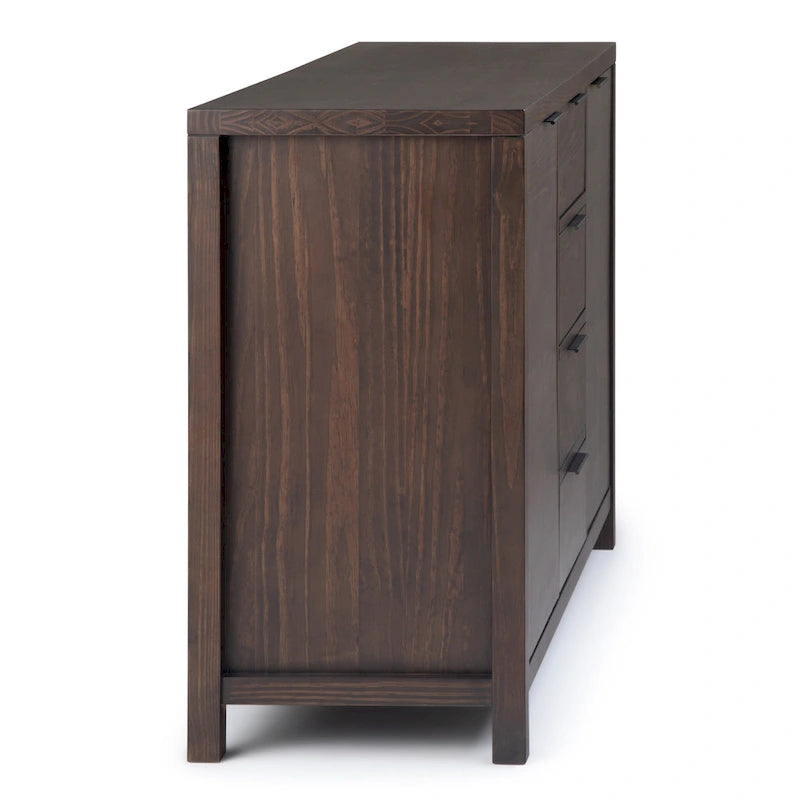 Aparador contemporâneo de 54" em madeira maciça - 18P x 54L x 36A