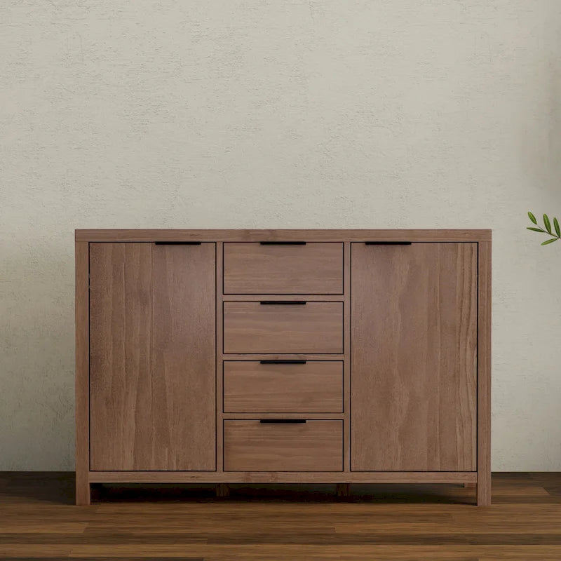 Aparador contemporâneo de 54" em madeira maciça - 18P x 54L x 36A