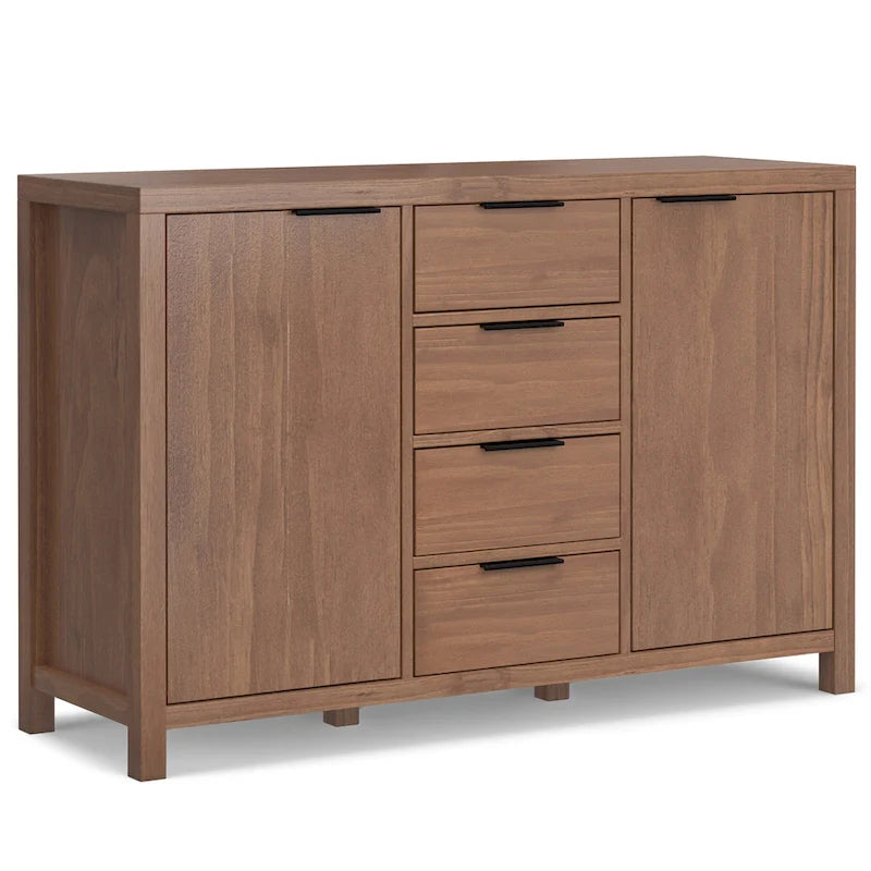 Aparador contemporâneo de 54" em madeira maciça - 18P x 54L x 36A