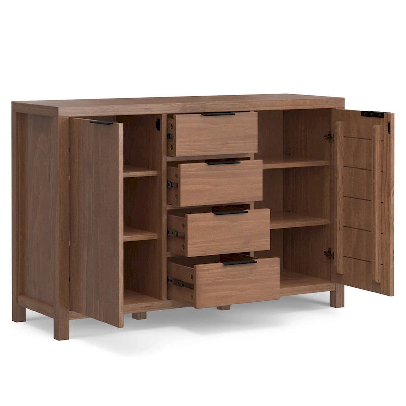 Aparador contemporâneo de 54" em madeira maciça - 18P x 54L x 36A