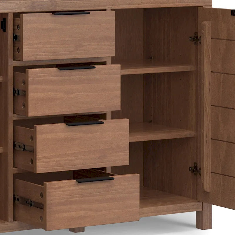 Aparador contemporâneo de 54" em madeira maciça - 18P x 54L x 36A