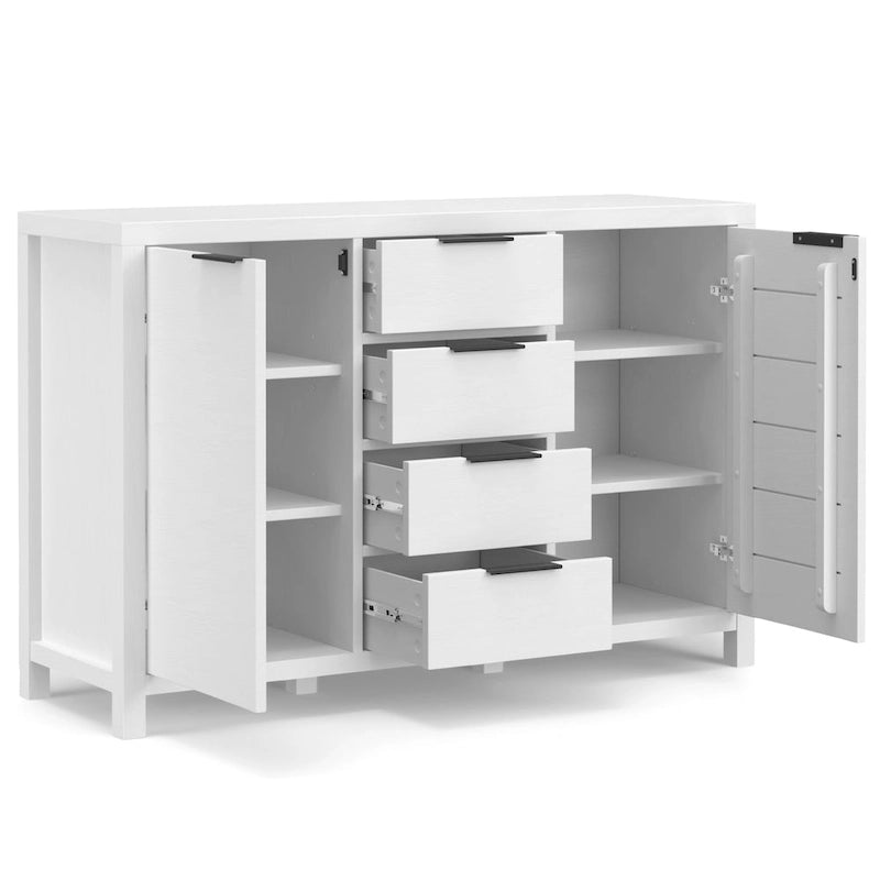 Aparador contemporâneo de 54" em madeira maciça - 18P x 54L x 36A