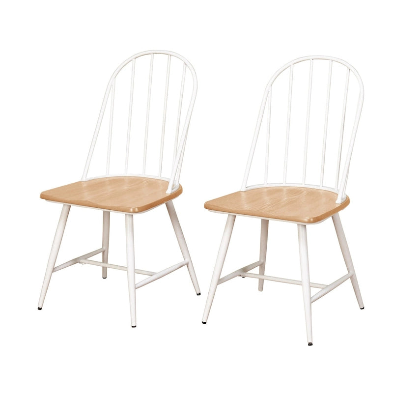 Mixed Media Spindle Dining Chairs (Set of 2)
