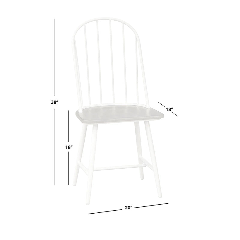 Mixed Media Spindle Dining Chairs (Set of 2)