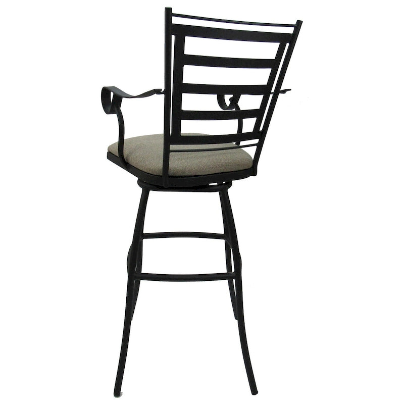 Extra Tall Spectator Swivel Bar Stool 35 Jenna - Black Frame - 34 - 35 inch Seat