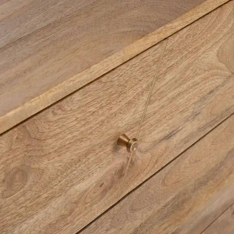 Komoda s 6 zásuvkami a vlásenkovými nohami