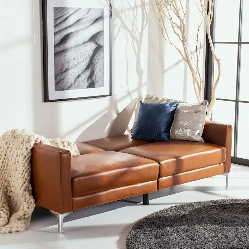 Contemporary Velvet Foldable Futon Bed