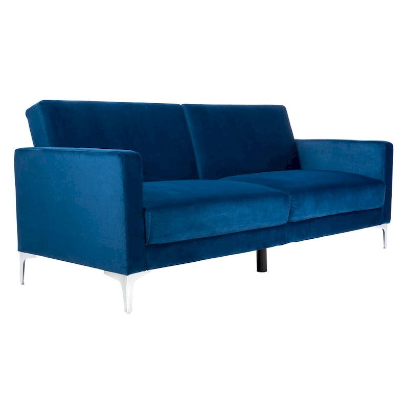 Contemporary Velvet Foldable Futon Bed