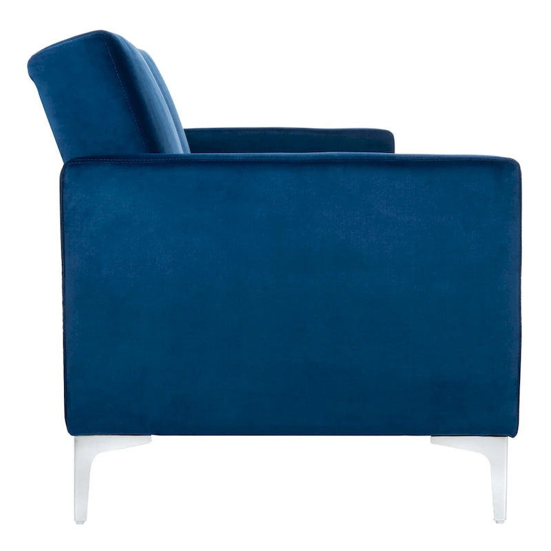 Contemporary Velvet Foldable Futon Bed