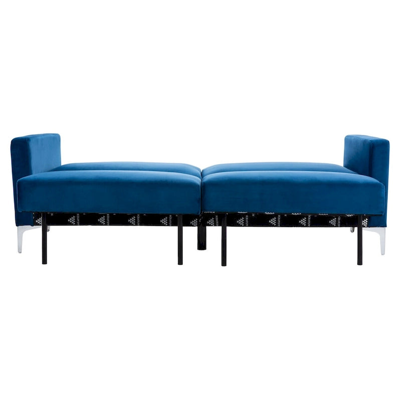 Contemporary Velvet Foldable Futon Bed