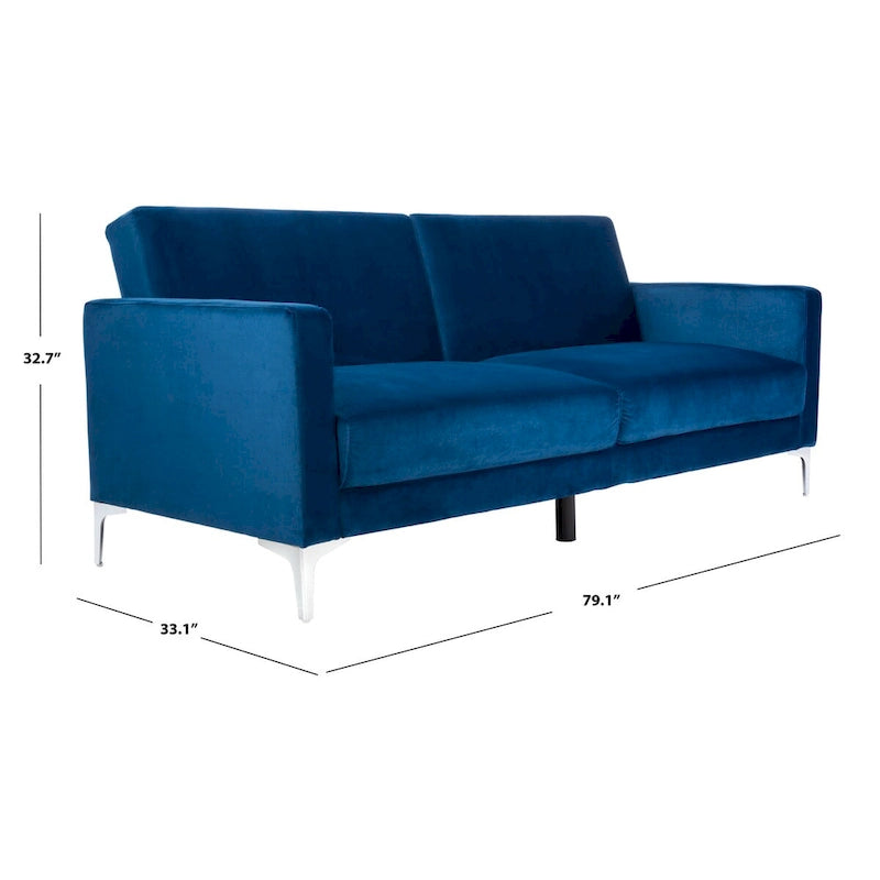 Contemporary Velvet Foldable Futon Bed