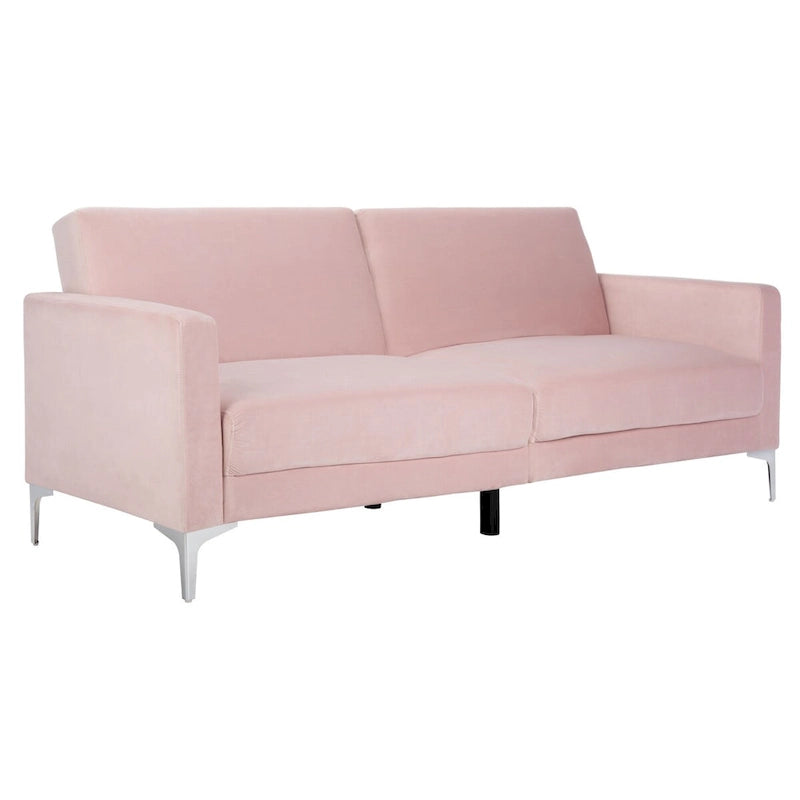 Contemporary Velvet Foldable Futon Bed
