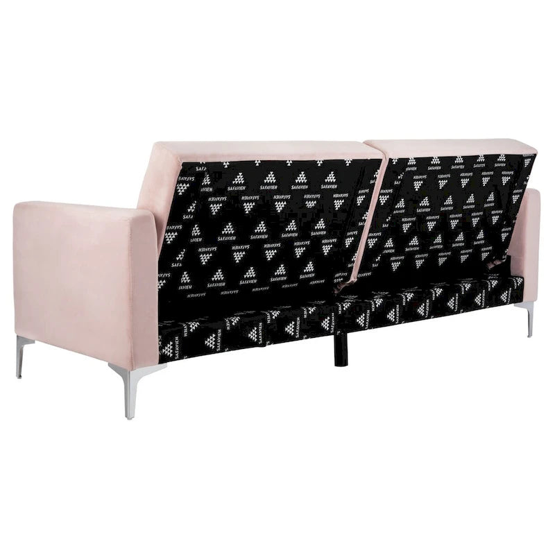 Contemporary Velvet Foldable Futon Bed