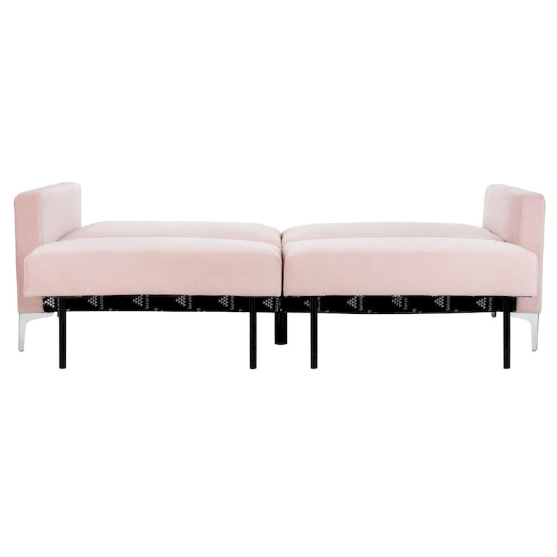 Contemporary Velvet Foldable Futon Bed
